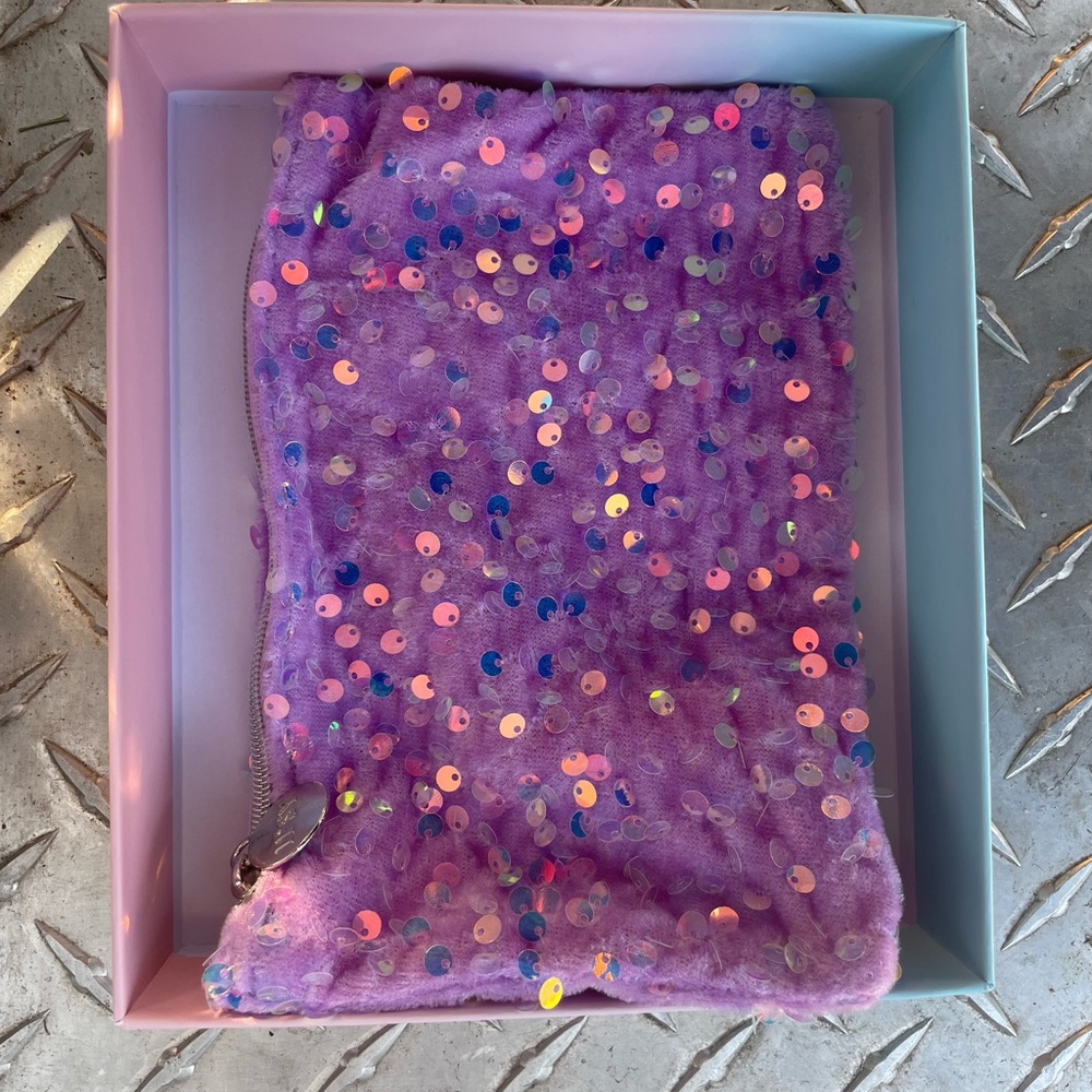 Purple Sequin Clutch